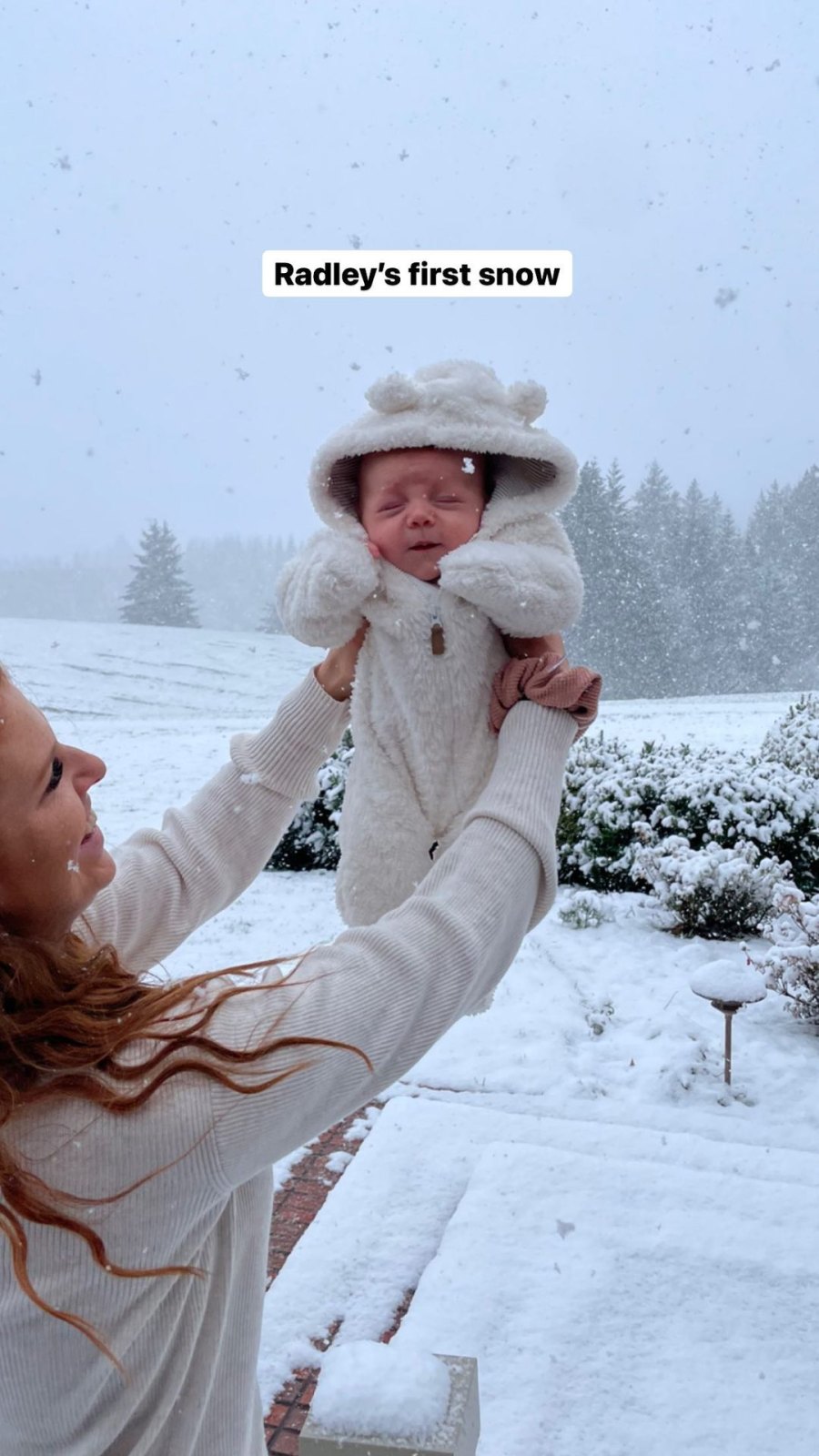 Celebrity Families Playing in the Snow in Winter 2021 Audrey Roloff