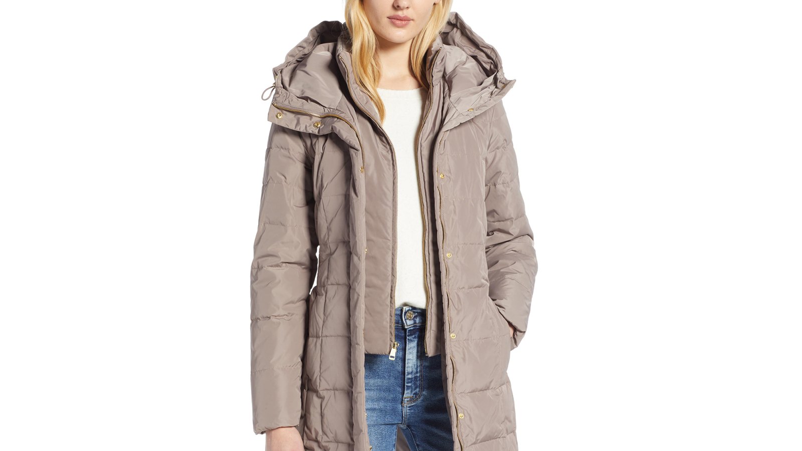 Cole Haan Hooded Down & Feather Jacket