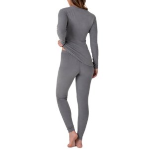 Fruit of the Loom Women's Stretch Fleece Thermal Top and Bottom Set