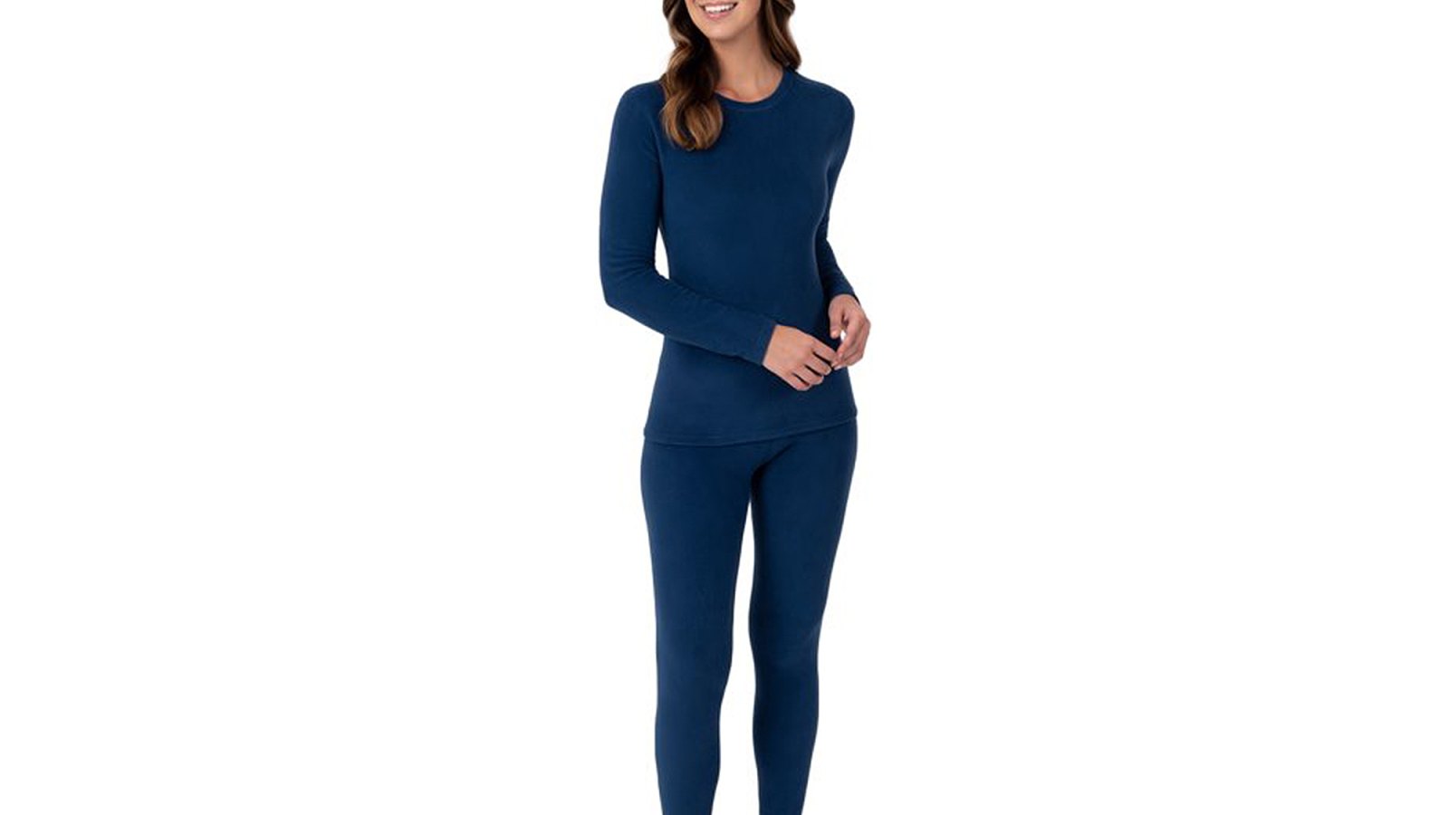 Fruit of the Loom Women's Stretch Fleece Thermal Top and Bottom Set