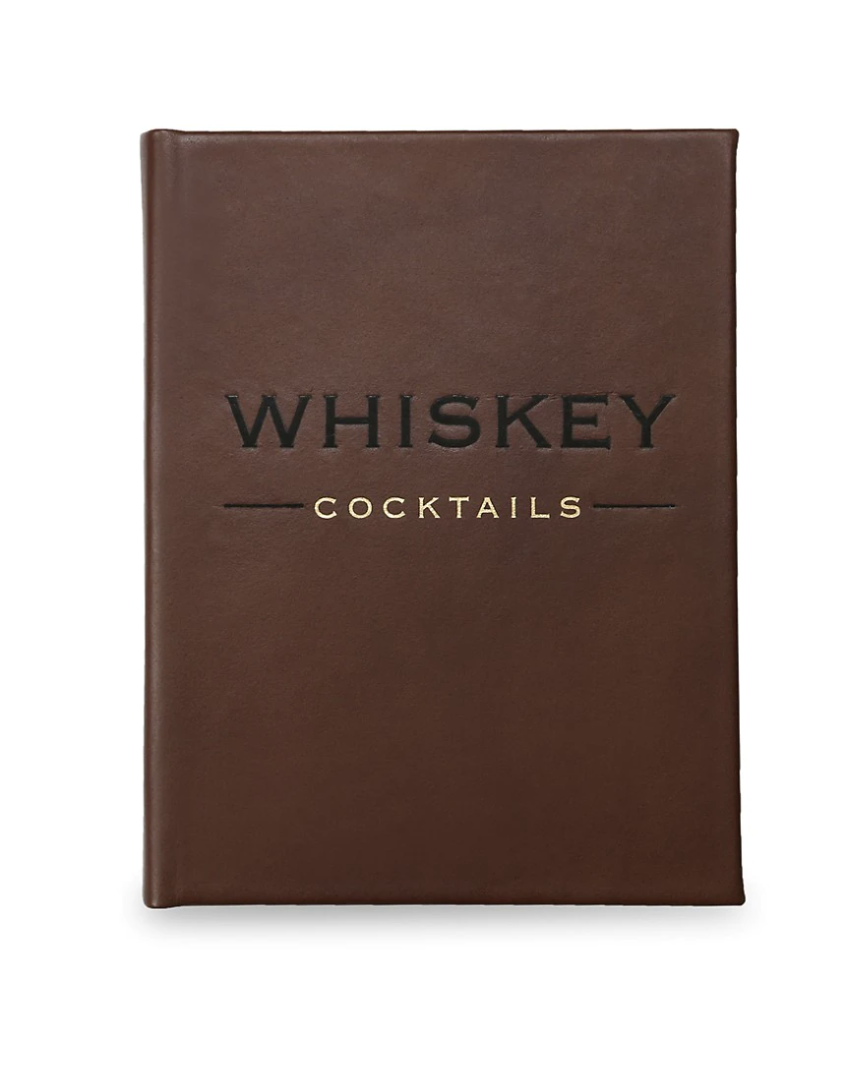 Graphic Image Whiskey Cocktails Leather-Bound Book