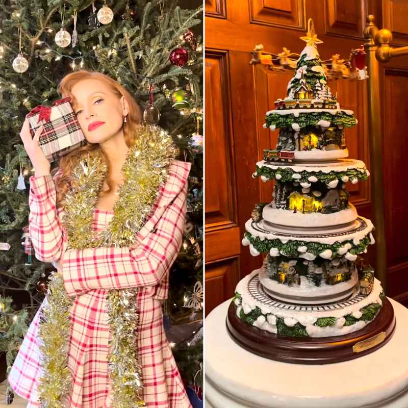 Jessica Chastain and More Stars Show Off Their 2021 Holiday Decorations