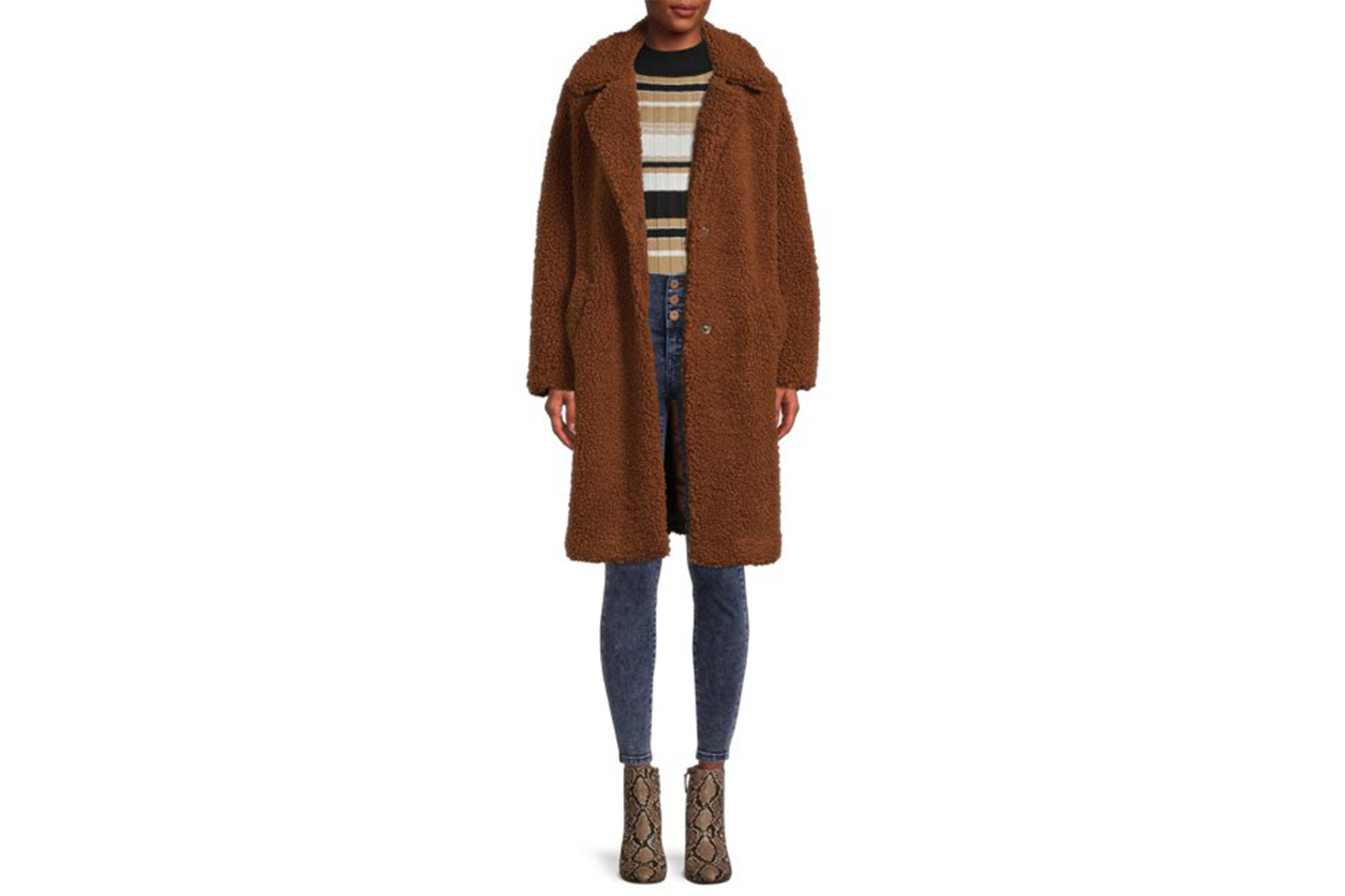 Lucky Brand Fuzzy Faux-Sherpa Coat Is Nearly 75% Off at Walmart