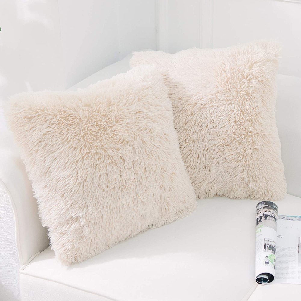 NordECO HOME Luxury Soft Faux Fur Cushion Covers