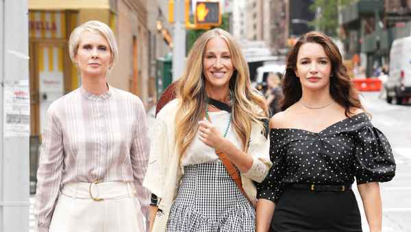 Peloton Spokesperson Reveals Company Didn’t Know Details of And Just Like That Story Line as Stock Drops SATC Cynthia Nixon Sarah Jessica Parker Kristin Davis