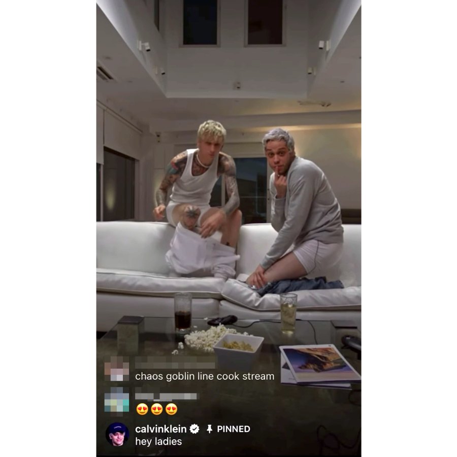 Pete Davidson and Machine Gun Kelly Strip Down to Their Underwear for Calvin Klein Instagram Live 4