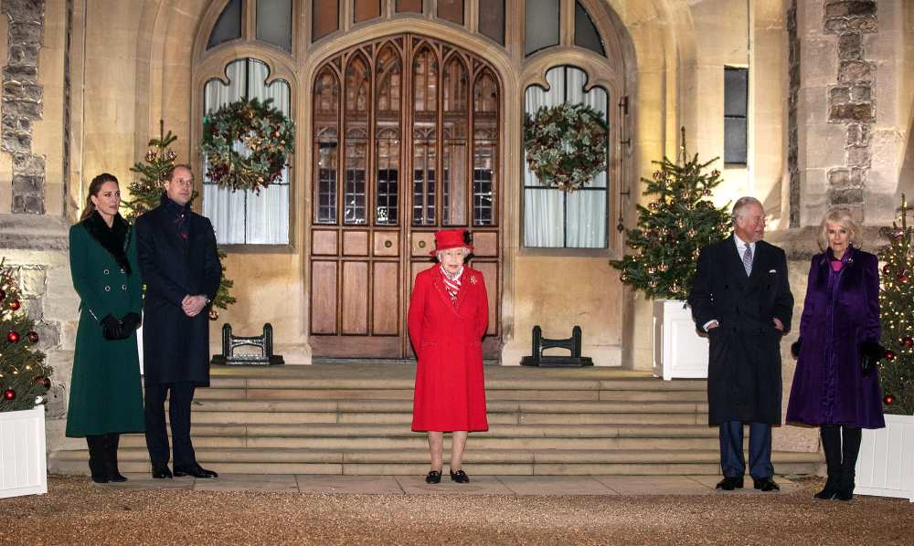 Queen Elizabeth II Cancels Annual Family Christmas Party Amid Recent COVID-19 Spikes 2 Kate Middleton, Prince William, Prince Charles, and Camilla