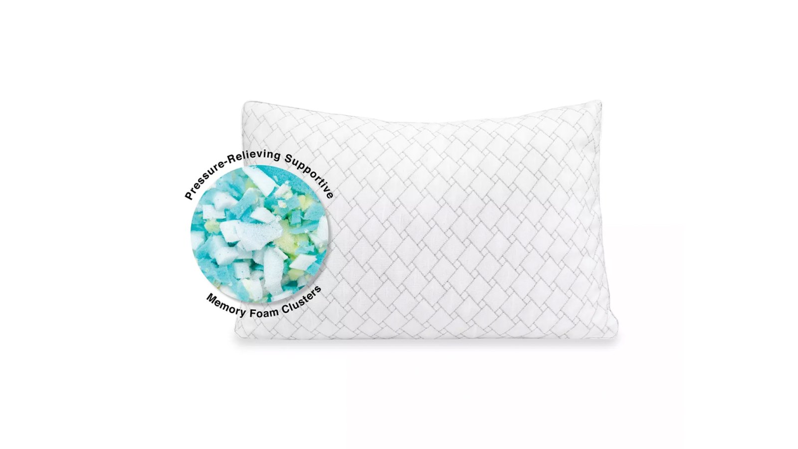 SensorPEDIC Wellness Collection Supportive Memory Foam Cluster Pillow