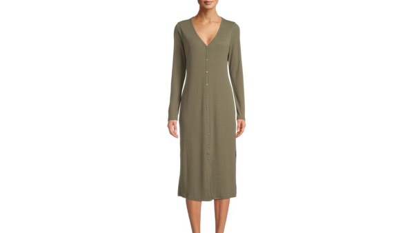Sunset & Sixth Juniors' Button Down Knit Dress