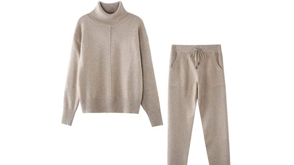 TAOVK Women's Knitted Sweater Suit 2 Piece Set