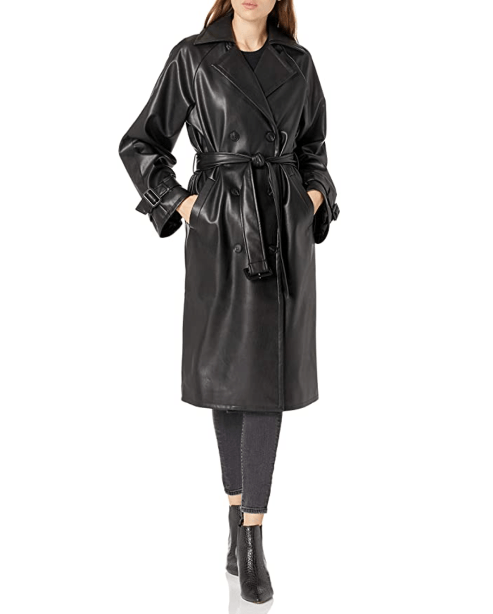 The Drop Faux-Leather Trench Is the Statement Coat We All Need | Us Weekly
