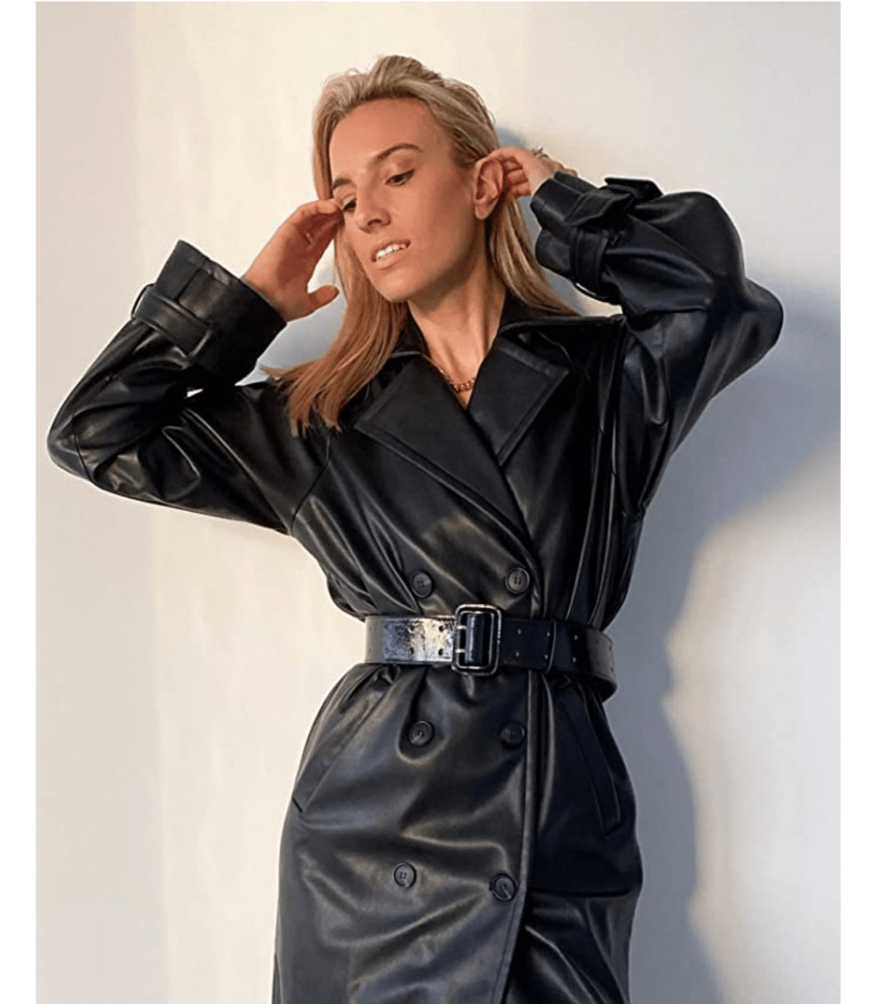The Drop Women's @lisadnyc Patent Faux Leather Wide Belt