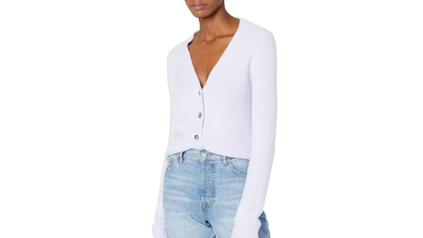 The Drop Women's Francine V-Neck Button Front Cozy Cardigan