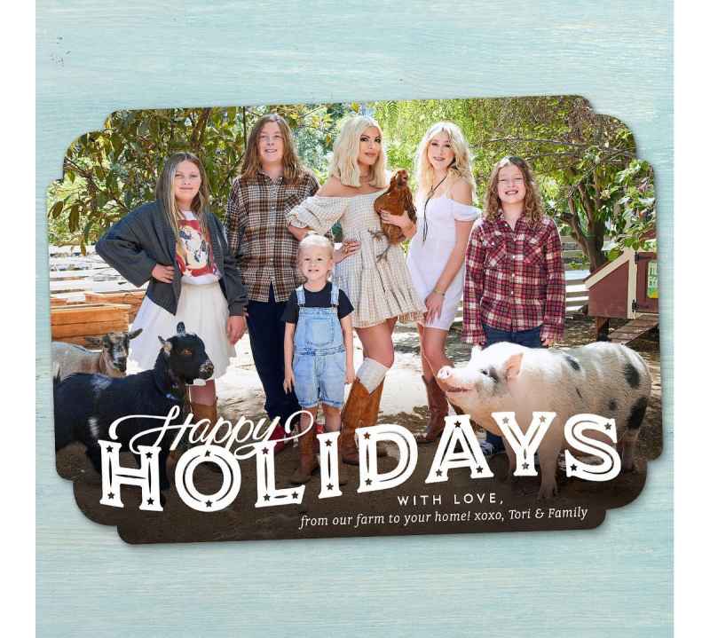 Tori Spelling Celebrity Holiday Cards of 2021