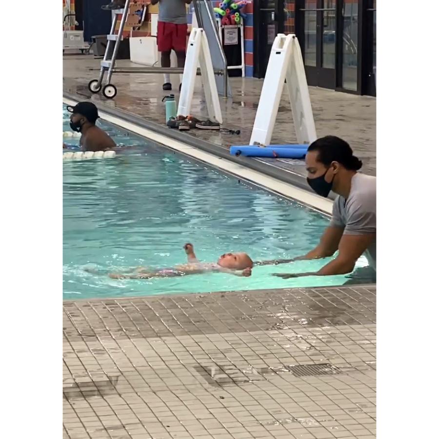 Celebrity Parents Teaching Their Babies to Swim