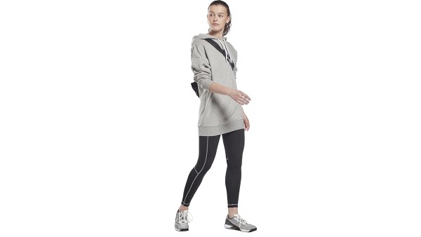 grey hoodie, sweatshirt, Reebok