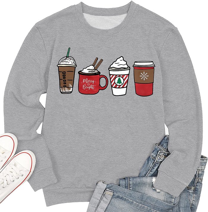 Festive Holiday Sweatshirts for a Cozy, Cheerful Season 2 holiday-sweatshirts-coffee