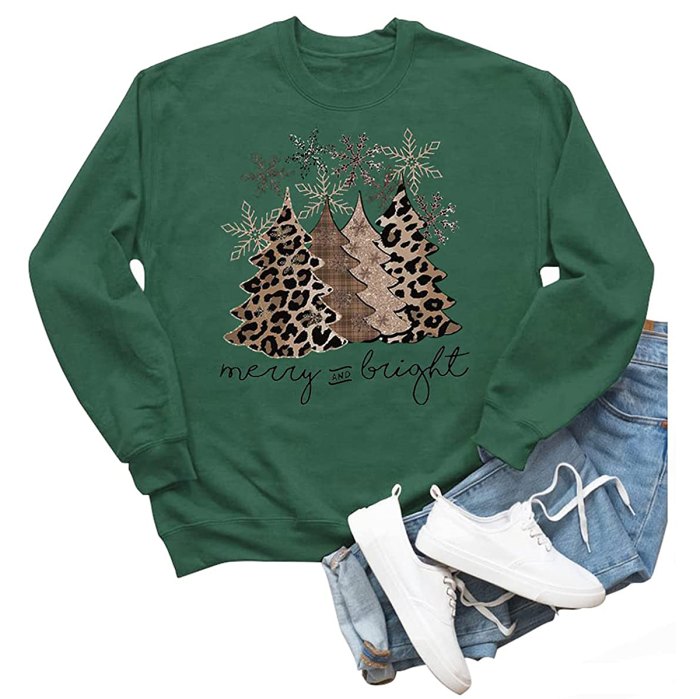 Festive Holiday Sweatshirts for a Cozy, Cheerful Season 1 holiday-sweatshirts-leopard-christmas