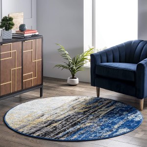 nuLOOM Waterfall Vintage Abstract Round Rug