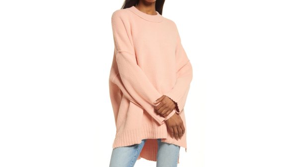 pink Free People sweater