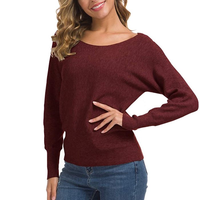 off the shoulder, wine red, sweater
