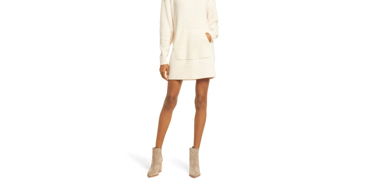 This Hooded Sweater Dress Is Our New Everyday Staple