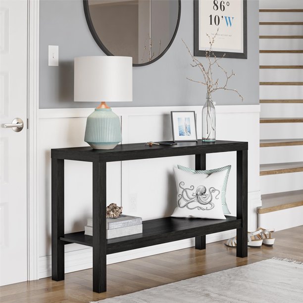 console table, hallway