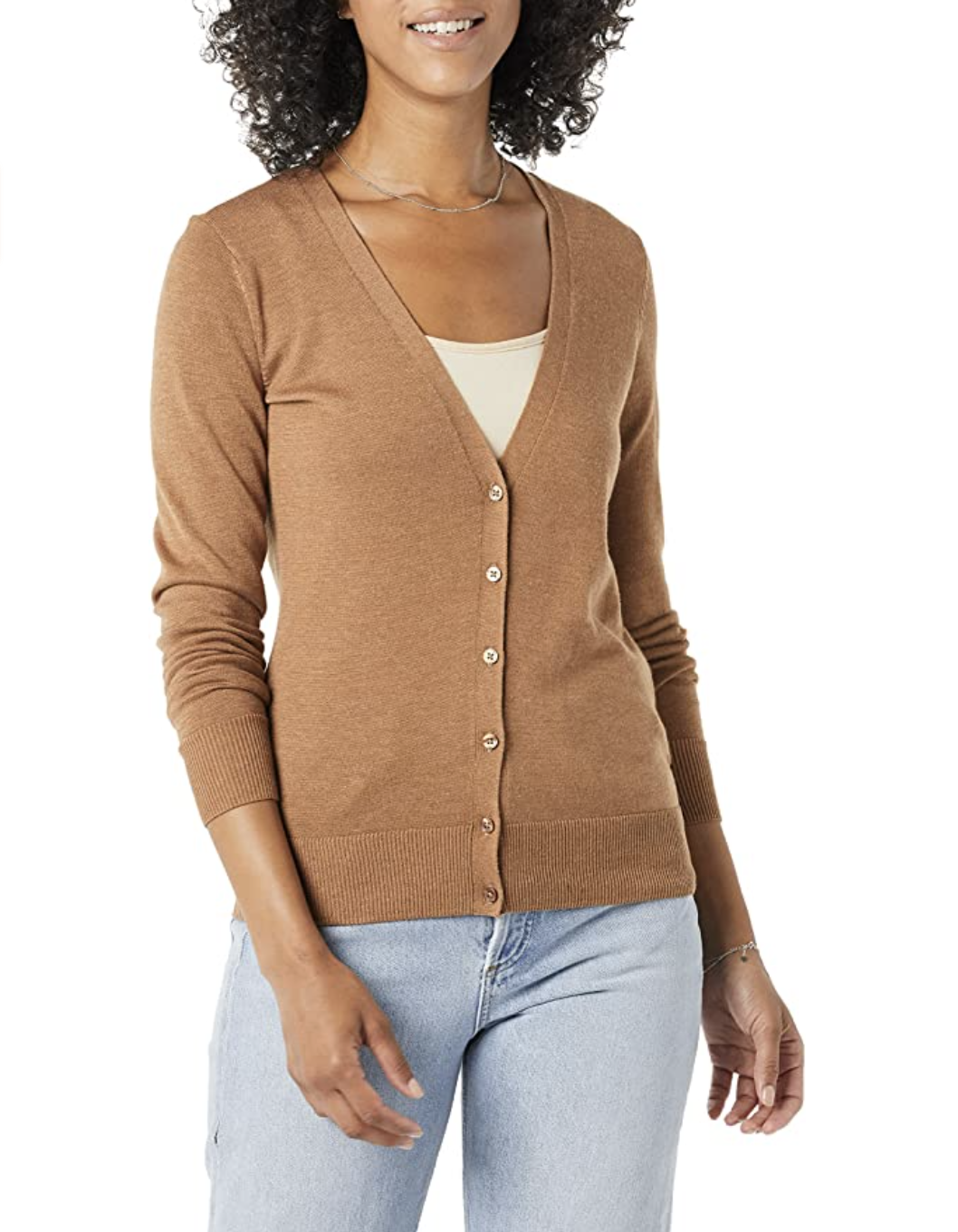Essentials Womens Lightweight V-Neck Tunic Sweater