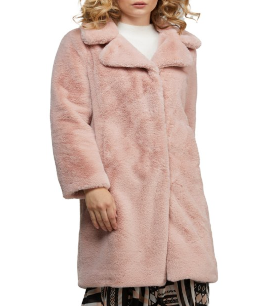 Badgely Mischka Women’s Long Faux Fur Coat