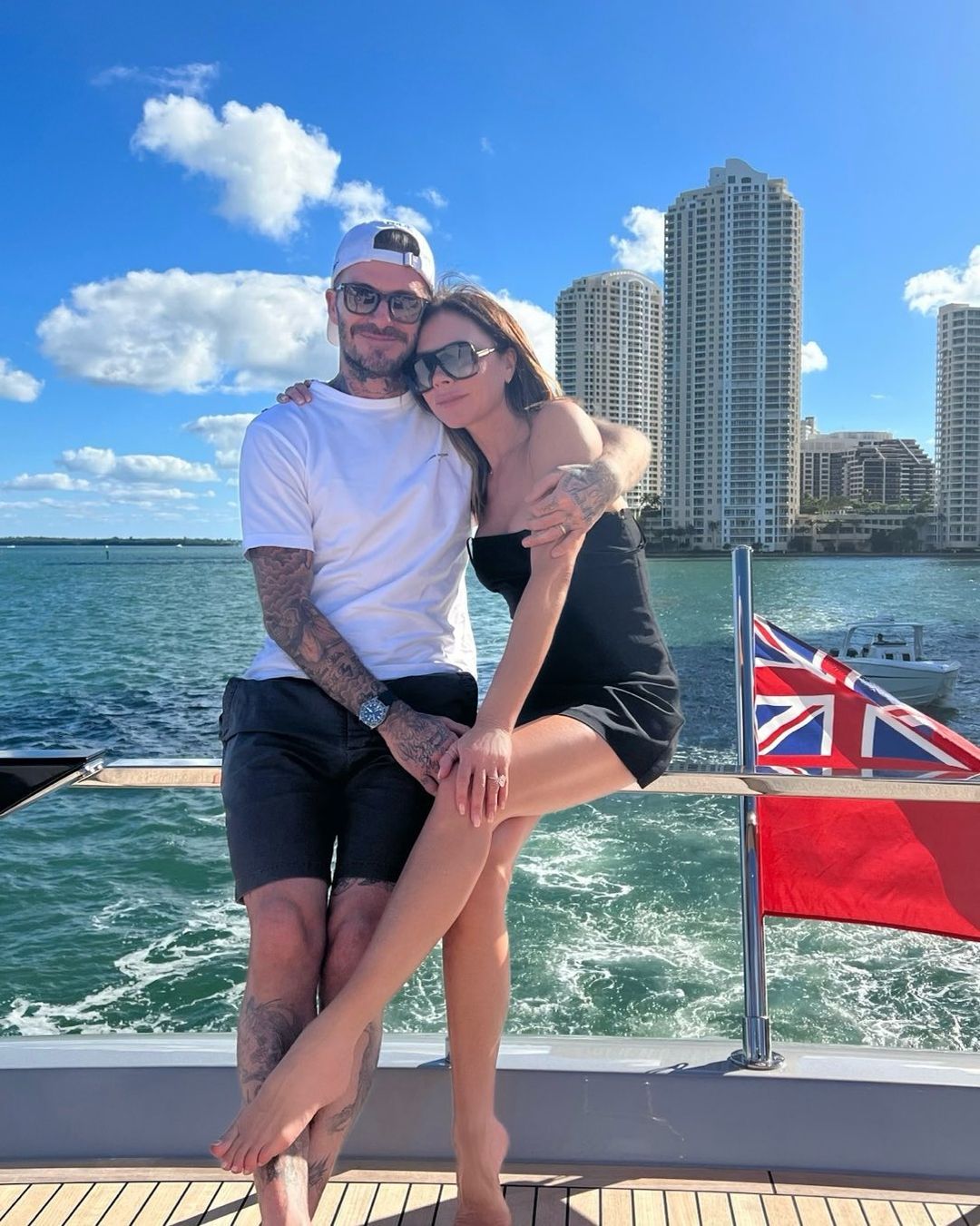 Boat Babes! Victoria and David Beckham Embrace in Sweet New Shot