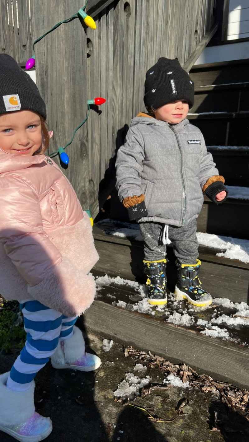 Celeb Parents Playing in the Snow With Their Kids Carly Waddell
