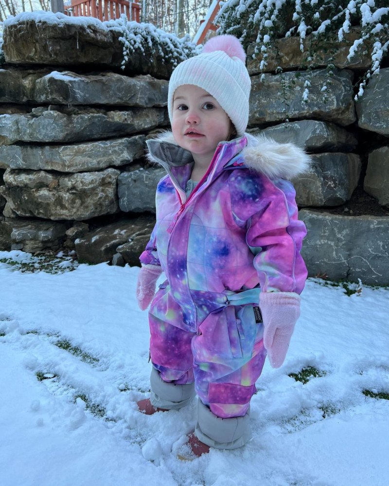 Celeb Parents Playing in the Snow With Their Kids Shawn Johnson