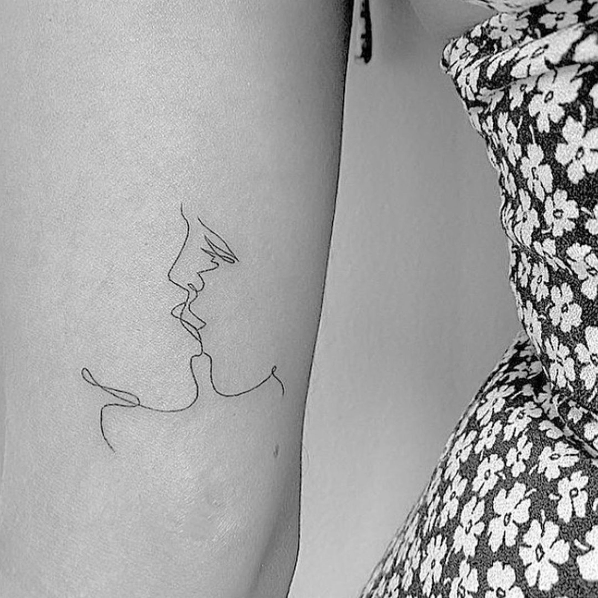 Wildflowers  Fine Line Tattoo on Instagram Delicate floral lady  silhouette for Felicia wildflowertattoo canadianflowers  blacklinetattoo silhouettetattoo