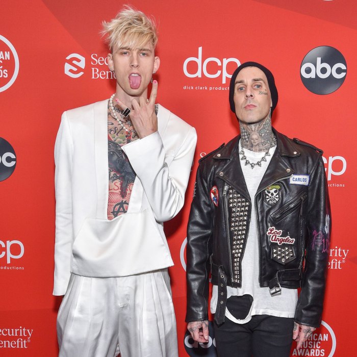 ICYMI MGK Travis Barker Wore Same Outfit Their Respective Proposals