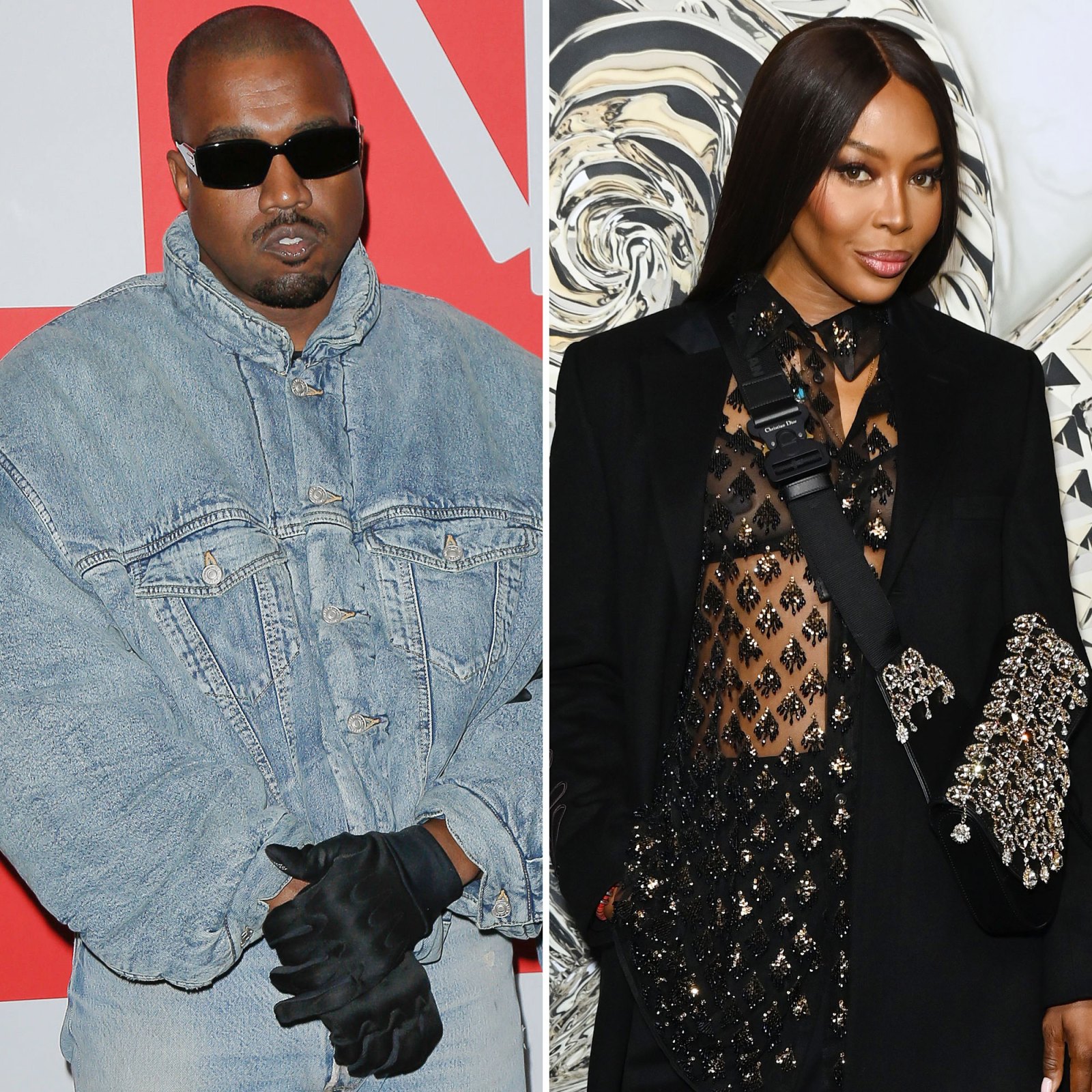 Kanye Naomi Celebs Serve Up Chic Street Style Paris Fashion Week Kanye West Naomi Campbell