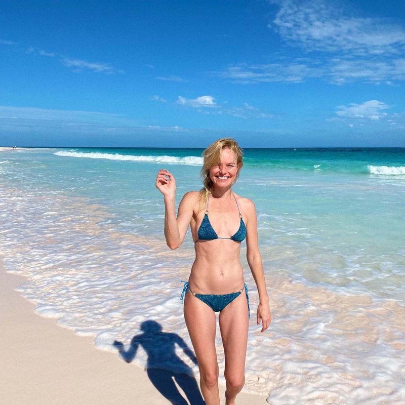Kate Bosworth Looks Straight Out Blue Crush Little Blue Bikini