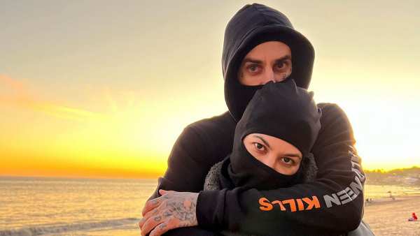 Kourtney Kardashian and Travis Barker Enjoy Sunset Beach Trip With Kids: Photos