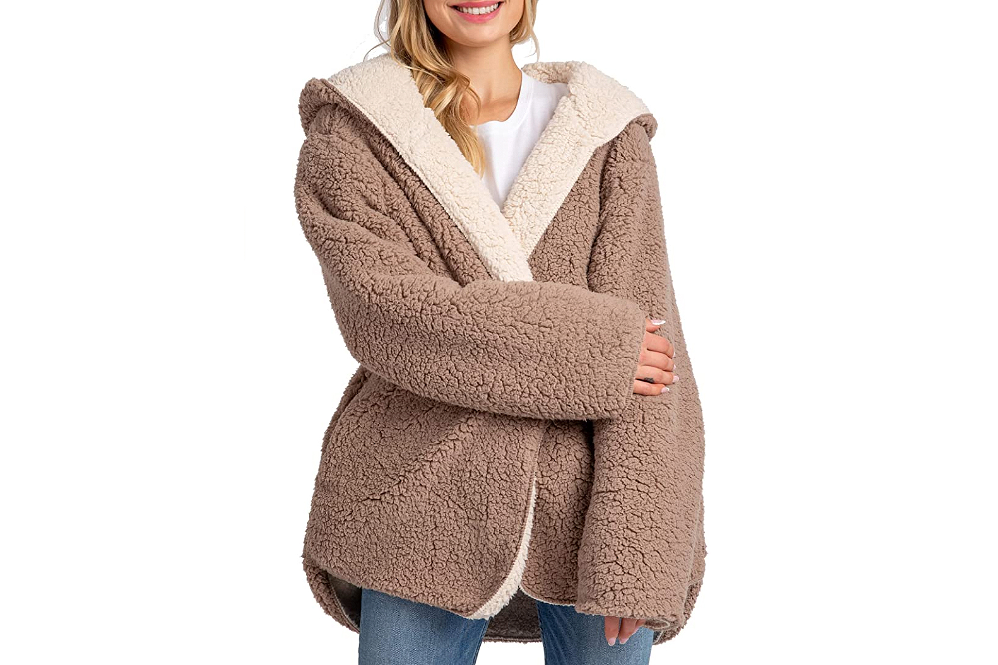 Love Tree Fuzzy Teddy Coat Is How We're Beating the Winter Cold