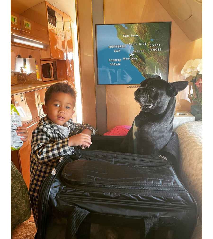 Miles and Penny Chrissy Teigen Instagram Celebrity Moms and Dads Show Off Cuddly Pictures of Their Kids and Pets