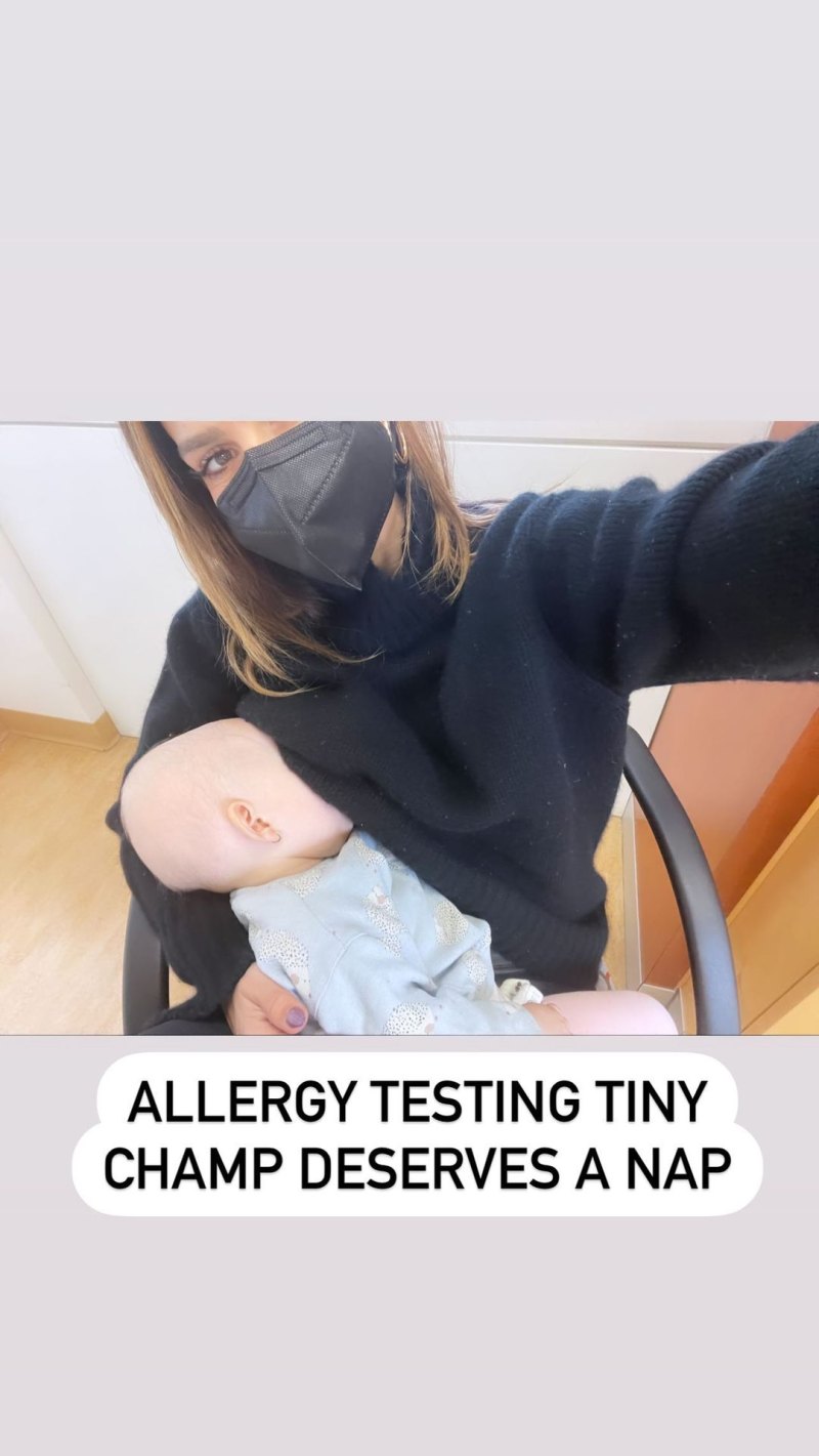 My ‘Champ’! Hilaria Baldwin Breast-Feeds Daughter After Allergy Testing