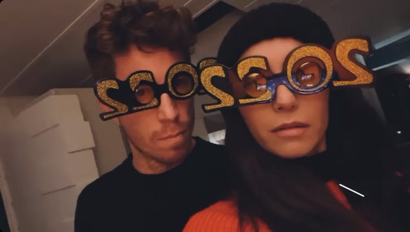Nina Dobrev and Shaun White on New Year's Eve 2021