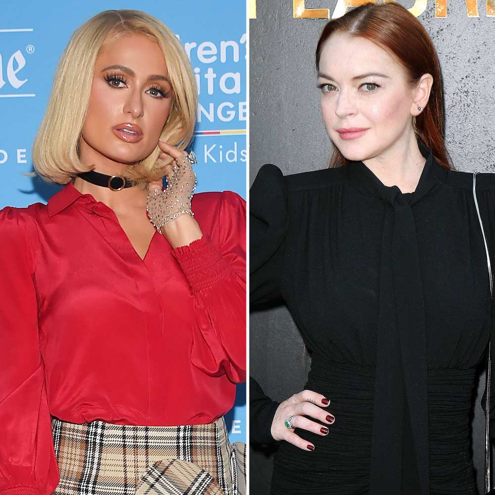 No Bad Blood Paris Hilton Calls Past Lindsay Lohan Drama Immature