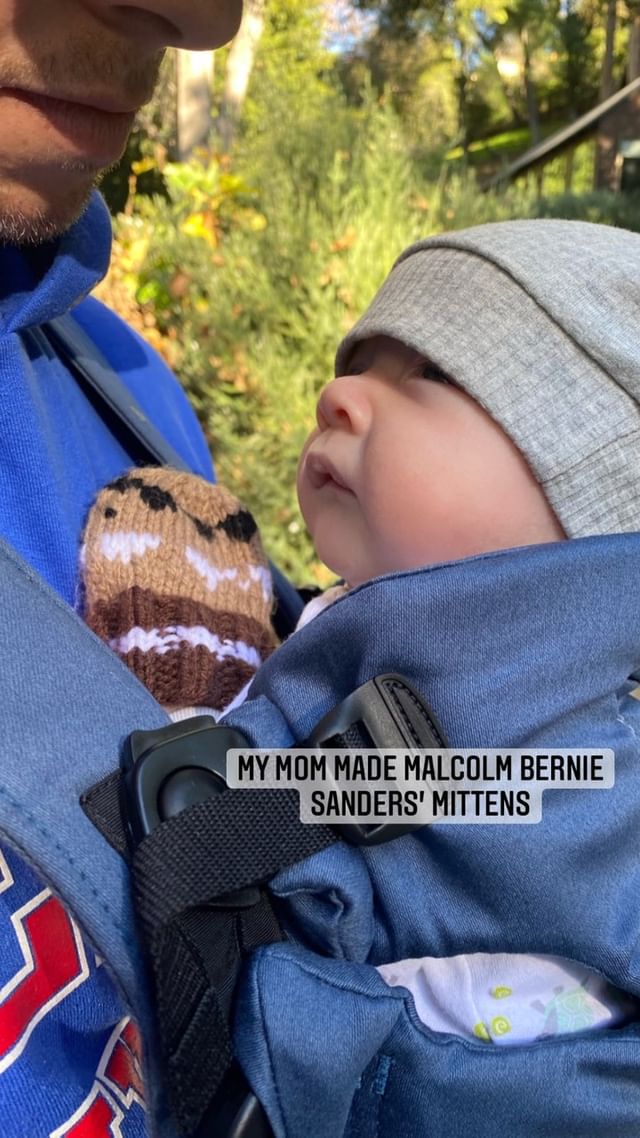 Olivia Munn and John Mulaney's Son Malcolm Rocks Bernie Sanders’ Mittens