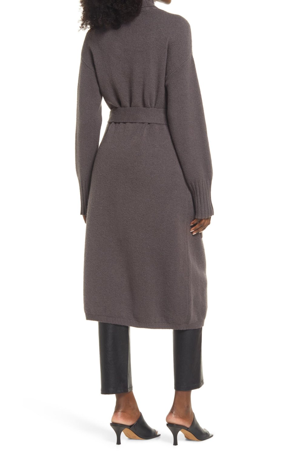 Open Edit Belted Long Cardigan