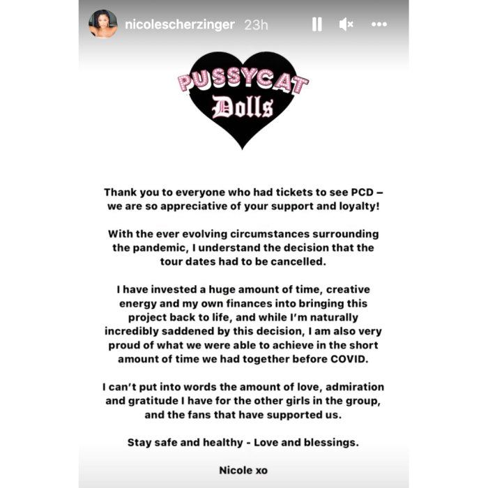 Pussycat Dolls cancels reunion tour: Nicole Scherzinger's announcement was first time other members heard