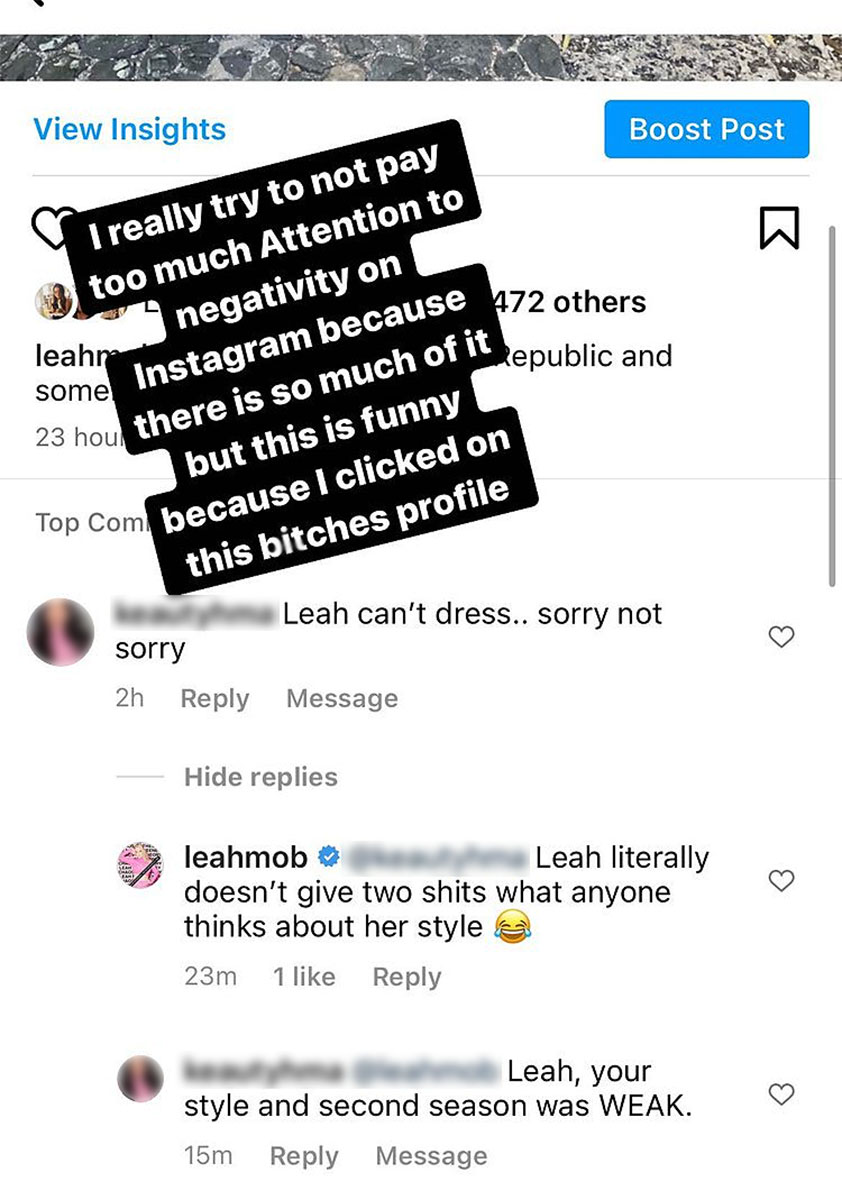 RHONY’s Leah McSweeney Slams Fashion Critics