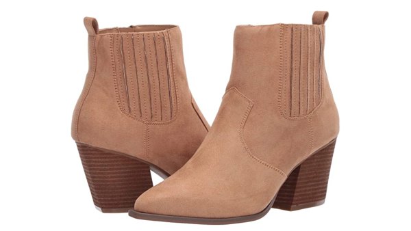 The Drop Women's Sia Pointed Toe Western Ankle Boot