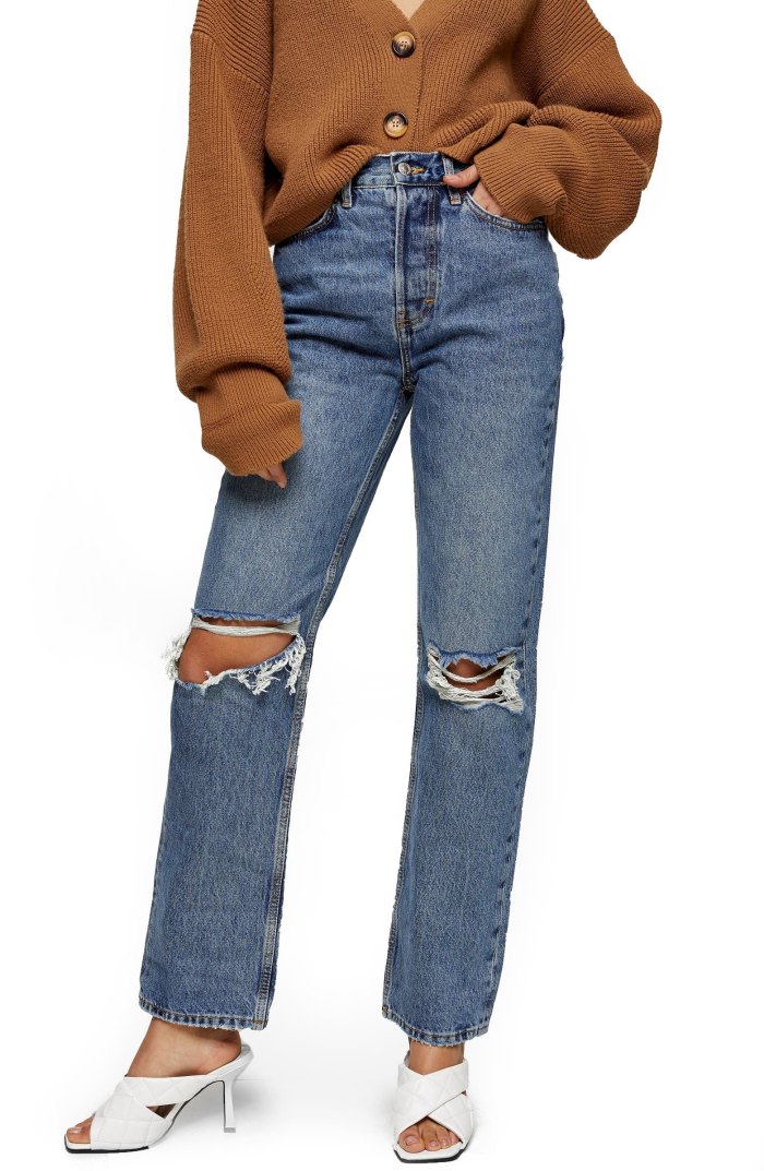 Topshop Ripped Daddy Jeans