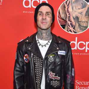 Travis Barker Gets a Massive Barbed Wire Tattoo During His Dentist Appointment