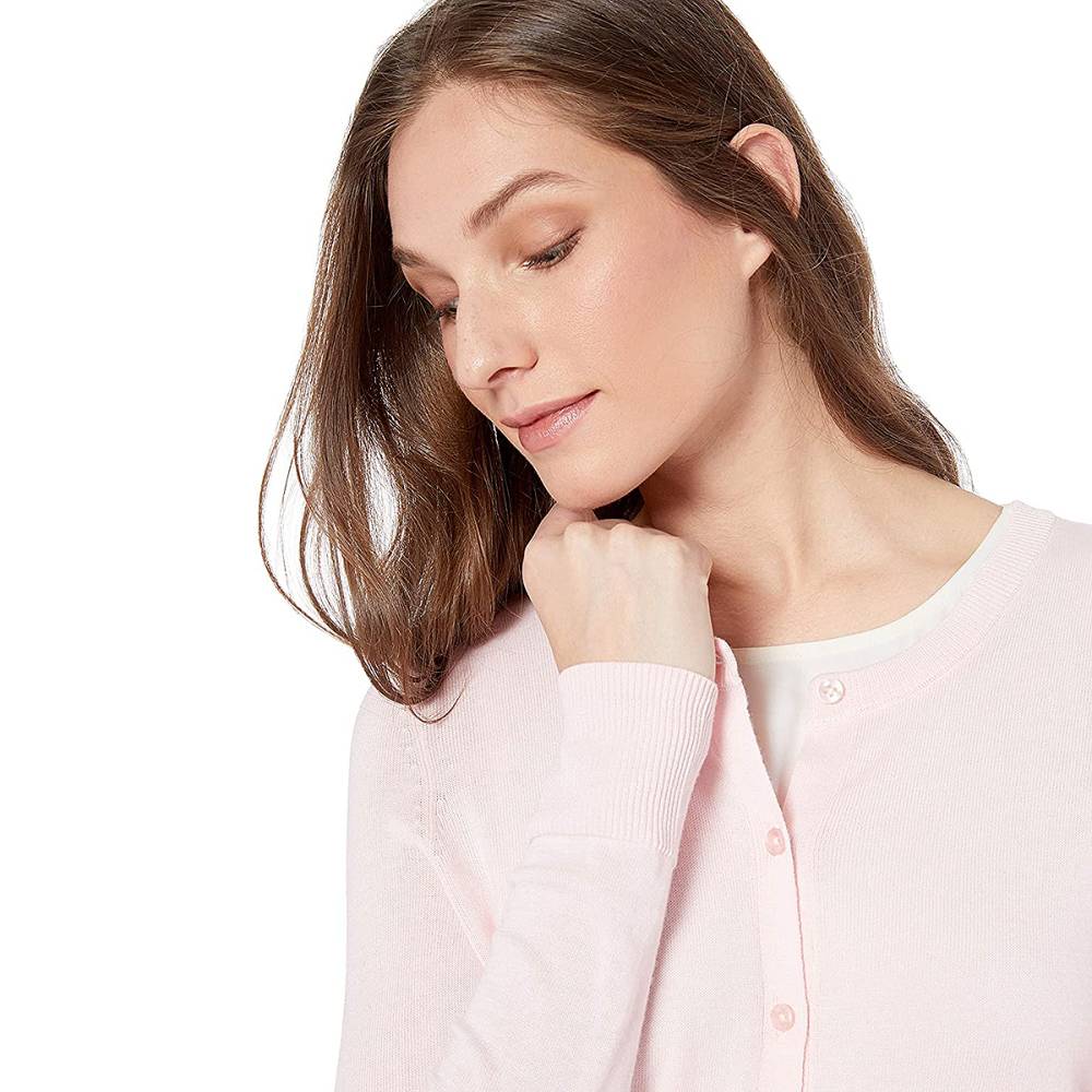 amazon-essentials-pink-cardigan-sweater